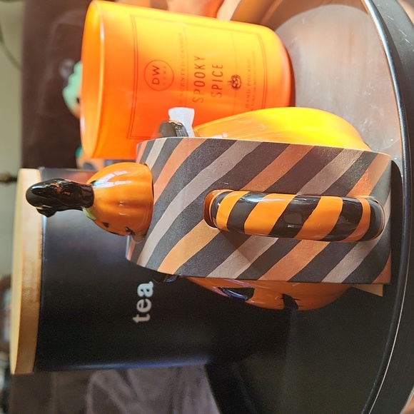 COPY - Jack-O-Lantern Mug with Lid Halloween Black Cat - Picture 2 of 4